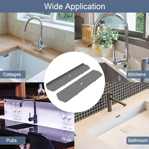 Faucet Guard - 90 Foldable Drain Mat for Kitchen & Bathroom Sink (Gray, 24"*5.66") - color: Gray, size: 24"*5.78"