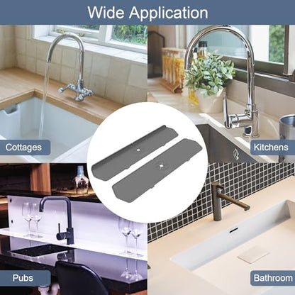 Faucet Guard - 90 Foldable Drain Mat for Kitchen & Bathroom Sink (Gray, 24"*5.66") - color: Gray, size: 24"*5.78"