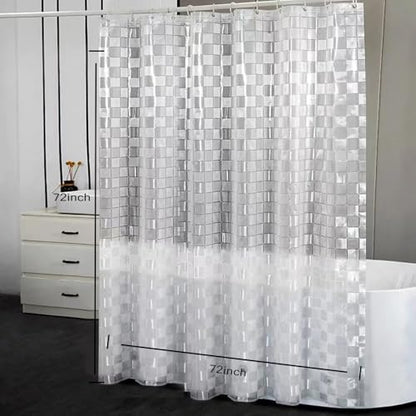 Shower Curtain Liner, 100% Waterproof Peva Shower Curtains with 3 Duty Heavy Bottom Magnets and 12 Rust Proof Grommets, 72x72 Weighted Shower Liner for Shower Stall, Bathtubs - color: 3d Square