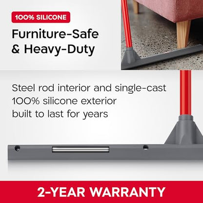Tyroler Floor Squeegee Heavy Duty 24" | Floor Squeegee for Concrete Floors | | Heavy Duty Squeegee for Floor | 55" 4 Part Handle Squeegee Broom for Deck, Patio, Tiles, Marble, Garage, Shower, Window