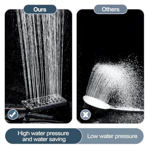 BRIGHT SHOWERS High Pressure Handheld Shower Head Set, High Flow Hand Held Showerhead with 60" Long Stainless Steel Hose and Adjustable Wall Bracket, 3 Spray Setting Shower Wand, Oil-Rubbed Bronze - color: Oil Rubbed Bronze, size: 2.5 Gallon Per Minute