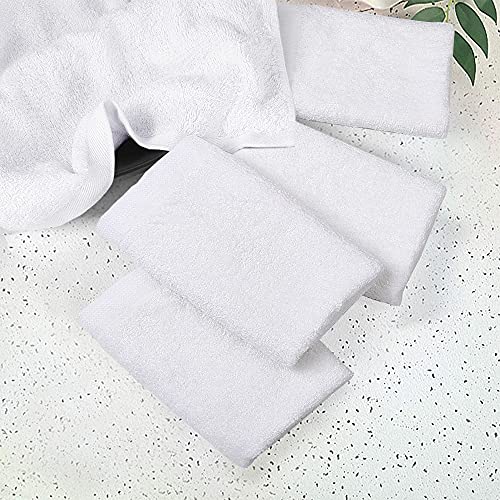 Yoofoss Luxury Washcloths Towel Set 10 Pack Baby Wash Cloth for Bathroom-Hotel-Spa-Kitchen Multi-Purpose Fingertip Towels & Face Cloths - White - color: White