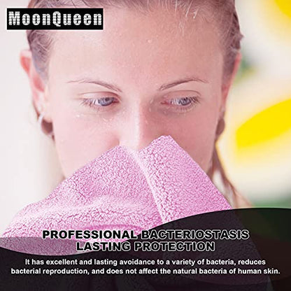 MOONQUEEN Microfiber Facial Cloths Fast Drying Washcloth 12 Pack - Premium Soft Makeup Remover Cloths - Frozen Berry - color: Frozen Berry, size: 12x12 Inch (Pack of 12)