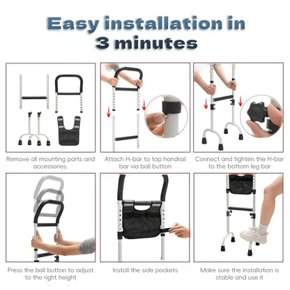 Stand Assist Updated-Movable Standing Aid Rail for Couch, Chair, Bedside, Toilet. Assistance Handle for People with Limited Mobility. Safety Grab Bar for Standing. - size: Model C