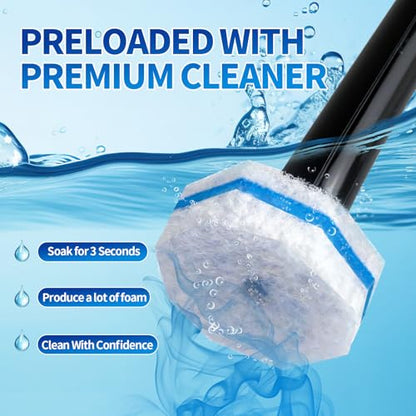 Disposable Toilet Bowl Brush with 36 Count Refills, Toilet Cleaning Stick,Toilet Bowl Cleaner Holder and Set, Toilet Cleaning System Starter Kit - style: Toilet brush+36 refills
