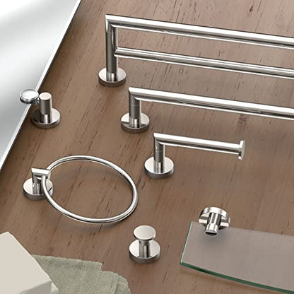 Gatco 4312 Glam Towel Ring, Polished Nickel | Wall Mounted 6.5" Towel Ring for Bathroom | Hand Towel Holder for Bathroom, Kitchen - color: Polished Nickel