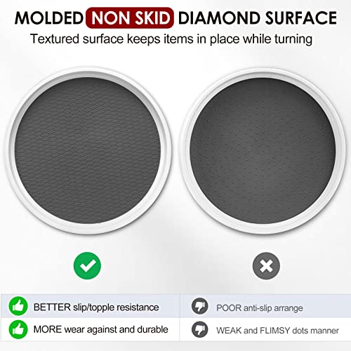 Set of 4, 10 Inch Non-Skid Lazy Susan Organizers - Turntable Rack for Cabinet, Pantry Organization and Storage, Kitchen, Fridge, Bathroom Makeup Vanity Countertop, Under Sink Organizing, Spice Rack - size: 10 inch - 1 Tier - 4 Pack