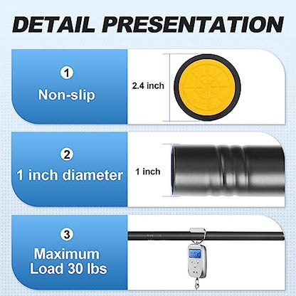 CorkLatta Black Shower Curtain Rod 31 to 104 Inch,1 Inch Diameter Adjustable Spring Tension Curtain Rod No Drilling Stainless Steel Telescoping Rod,No Rust | 1 Inch Diameter Stainless Steel Tension Curtain Rod Non slip, No Drill Shower Rods for Bathroom,E