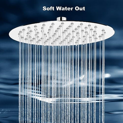 Midanya Round Rain Shower Head,High Pressure,Polish Chrome 8 Inch | 360°Swivel,Ceiling or Wall Mount,Waterfall Full Body Coverage,Bathroom Remodel,Stainless Steel Large Rainfall Shower Head - color: Chrome, size: 8 Inch