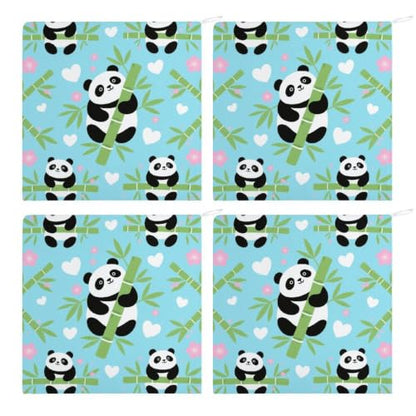 Panda Bamboo, Quick Dry Hand Towel with Hanging Loop for Gym | Absorbent Microfiber Bathroom Towel, Fast Drying Kitchen Towel, Soft Wash Cloth for Pool Bath Shower Fitness Travel, 12 Inch - size: 4PCS