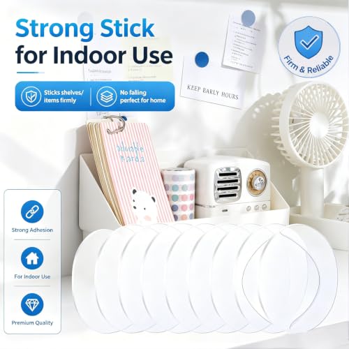 ZOMPAGO Heavy Duty Double Sided Mounting Circle Tape Picture Hanging 10PCS | Waterproof, strong high strength adhesion, removable no residue, shower applicable, durable wall mounting adhesive dots - size: 10PCS（Circle）