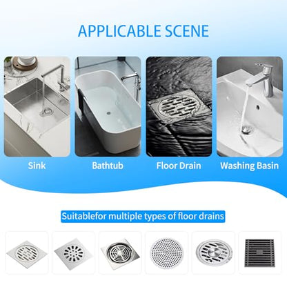 25pcs Disposable Shower Drain Hair Catcher Hair Trap for Shower Drain Mesh Stickers Shower Strainer for Bathroom Tub Kitchen Sink Shower Drain Cover Hair Stopper (White 25) - color: White 25