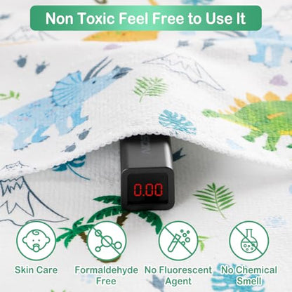 Baby Washcloths, 24Pack Baby Washcloth Extra Soft & Ultra Absorbent, for Unisex Boys Girls Body, Washclothes Gentle on Sensitive Skin, 9x9 Dinosaurs Trees - color: Dinosaurs & Trees