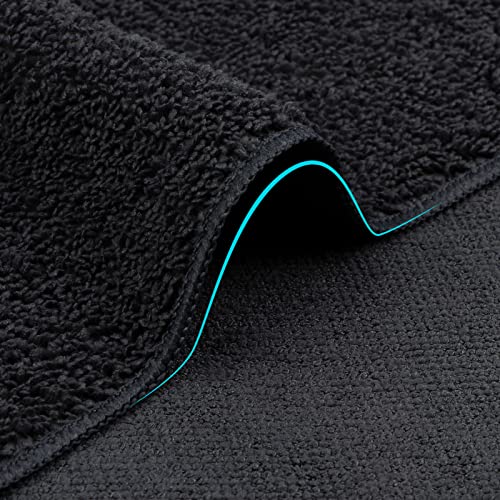 Orighty Washcloths Bulk Towels Set 50 Pack, Highly Absorbent and Super Soft Microfiber Fingertip Towels, Multi-Purpose Wash Cloths for Bathroom, Hotel, Spa, and Gym, 12x12 Inch, Black | Highly Absorbent & Soft Feel, Multi-Purpose Wash Cloths & Hand Towels