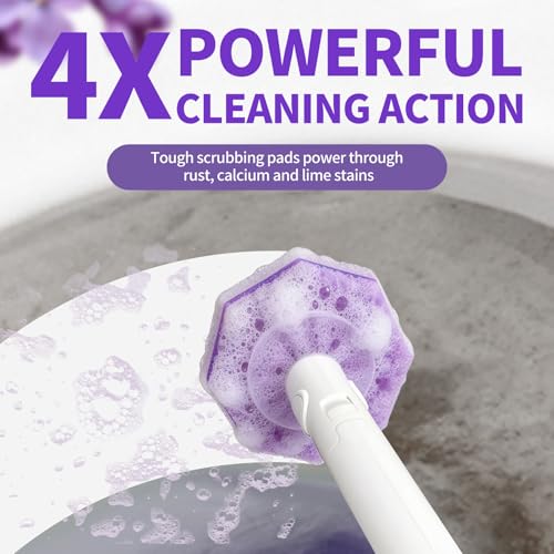 Toilet Brush Refills for Clorox, Toilet Bowl Cleaner Refill Pads | 80 Count Disposable Toilet Brush Heads, Pre-Loaded Cleaning Formula, Lavender Scent, Toilet&Bathroom Cleaning Supplies - size: 1 Count (Pack of 80)