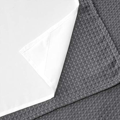 River Dream Stall Heavyweight No Hooks Required Dotted Waffle Weave Shower Curtain with Snap in Liner - 36W x 74H,Hotel Grade,Spa Like Bath Curtain,Gray - color: Grey, size: 36"W x 74"L (Pack of 1)