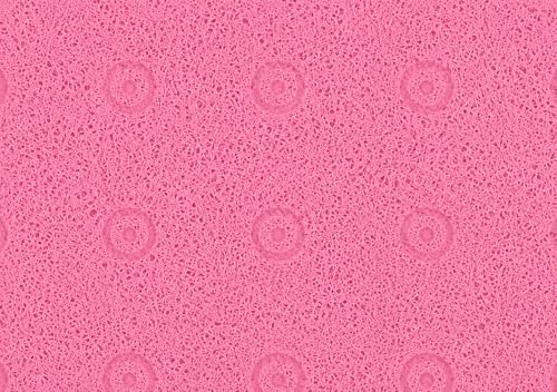 Home Expressions Non Slip with Suction Cups Loofah Bathmat 27"x15" & 29.5"X16.9", PVC Loofah Bathroom Mats, Loofah Mats for Shower and Bathroom, Quick Drying, (Pink 29.5"X16.9") - size: PINK 29.5"X16.9"