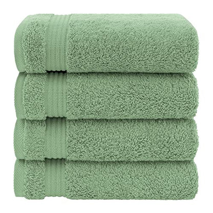 American Veteran Towel, Hand Towels for Bathroom Set of 4, 100% Cotton Turkish Hand Towel Sets, Soft Hand Face Towels, Sage Green Hand Towels - color: Sage Green