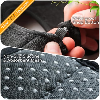 Ternal The Original Sinkmat Drip Catcher & Splash Guard, Faucet Mat for Sinks Absorbent Microfiber, Machine Washable Counter Protector & Drying Mat for Kitchen, Bathroom or RV [Black, Mini, 1 Pack] - size: 9in Mini