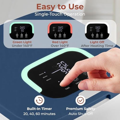 Bucket-23L Capacity Hot Warmer with Timer Function, Fits Up to Two Oversized Towels for Bathroom(Blue) - color: Blue