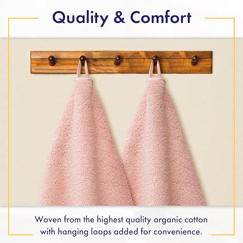 100% Organic Luxury Bath Sheets - GOTS Certified - Extra Large 35x70 Inches (Pack of 2) Zero-Twist, Long-Staple Cotton Bath Sheet Set (Blush Pink) - color: Blush, size: 2pc Bath Sheets