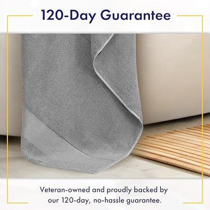 Alusa Home Ultra Soft & Plush Viscose from Bamboo Bath Towels - 700 GSM Luxury Bath Towels - 6 Piece Set - Super Absorbent & Quick Drying (Pewter Grey) - color: Pewter, size: 6pc Towel Set