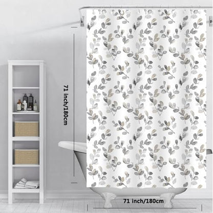 Shower Curtain Liner, 5G Shower Liners with 12 Rustproof Metal Grommets and Weighted Magnets, Waterproof Duty Shower Curtains for Shower Bathroom 72 x 72 - color: Sensitive Plant