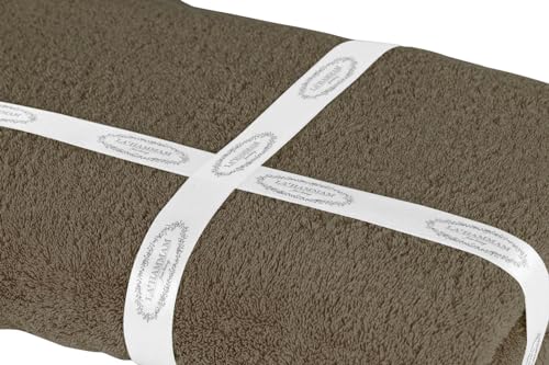 LA' HAM MAM FINE LIVING Luxury Turkish Cotton Towels Easy Care, Extra Soft & Absorbent, Hotel & Spa Quality, Kitchen & Bathroom Turkish Towels Bath Sheet (Oversized 40"x80"), Dark Brown - color: Dark Brown, size: Bath Sheet (Oversized 40"x80")