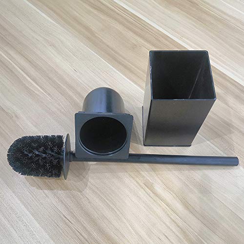 Freestanding Toilet Brush Holder for bathrooms 304 Stainless Steel Toilet Brush Stand Square Storage and Organization Rust Resistant 17-inch high Matte Black Finished - color: 17-inch High Square Matte Black