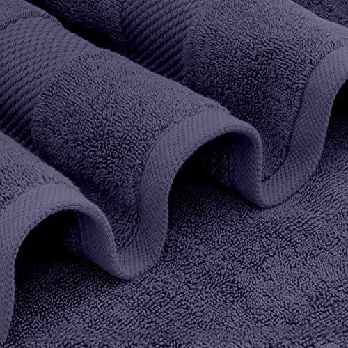 White Classic Luxury Soft Navy Bath Sheet Towels - 650 GSM Cotton Luxury Bath Towels Extra Large 35x70 | Highly Absorbent and Quick Dry | Hotel Collection Extra Large Bath Towels Oversized, 2 Pack - color: 15: Navy Blue