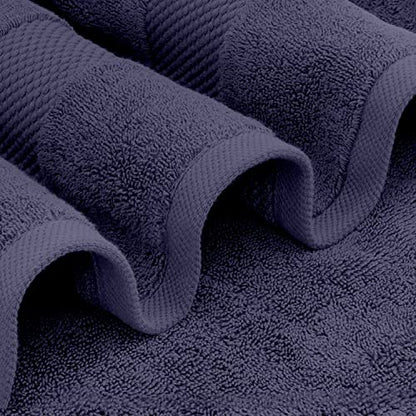 White Classic Luxury Soft Navy Bath Sheet Towels - 650 GSM Cotton Luxury Bath Towels Extra Large 35x70 | Highly Absorbent and Quick Dry | Hotel Collection Extra Large Bath Towels Oversized, 2 Pack - color: 15: Navy Blue