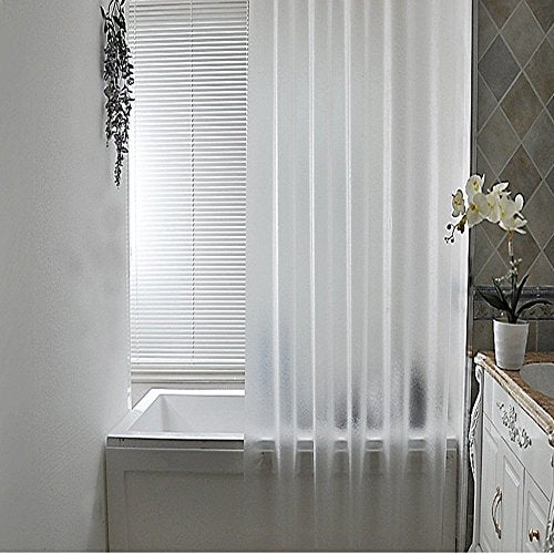 AooHome Shower Stall Curtain Liner for Small Size 48x72 Inch, 8G Eva RV Shower Curtain Frosted Pattern, Narrow Standing Single Water Repellent Shower Liner, Semi Transparent - color: Pure Translucent, size: 48"W x 72"L (Pack of 1)
