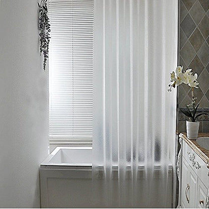 AooHome Shower Stall Curtain Liner for Small Size 48x72 Inch, 8G Eva RV Shower Curtain Frosted Pattern, Narrow Standing Single Water Repellent Shower Liner, Semi Transparent - color: Pure Translucent, size: 48"W x 72"L (Pack of 1)