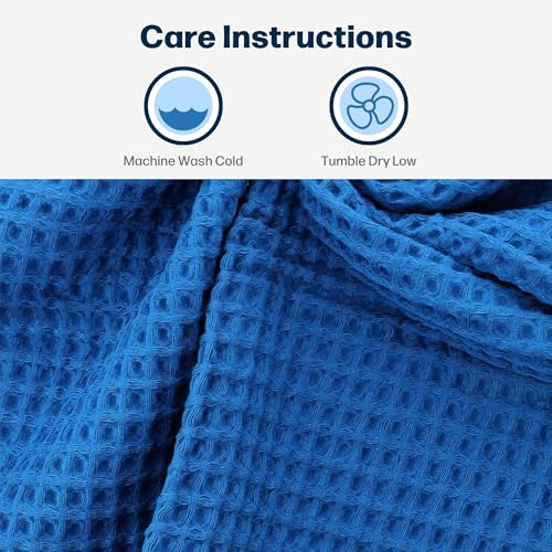 Stoneberry Home® 6-Piece Waffle Towel Set Cotton Cobalt - color: Cobalt