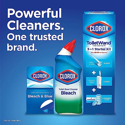 Clorox ToiletWand Disposable Toilet Cleaner Refills, Rainforest Rush Scent, 30 Count, Kills 99.9% of Germs, Touch-Free Toilet Cleaning