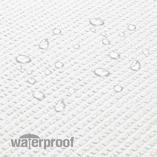 Berry White Shower Curtain, Embossed Textured Fabric Shower Curtain for Bathroom - Soft Cloth & Hotel Spa Luxury, Water Repellent, Machine Washable Shower Curtain, 72X72, White - color: White, size: 72"W x 72"L (Pack of 1)