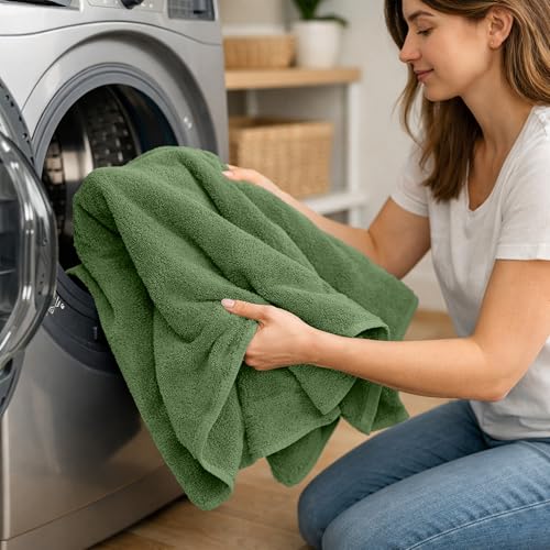 RIVERSIDE Pack of 2 Extra Large Bath Sheets 35 x 70 Inches, 100% Ring Spun Cotton, Hotel Quality, Oversized Bath Towels, Super Soft, Highly Absorbent & Quicker to Dry, Sage Green - color: Sage Green, size: Bath Sheets (PK 2)