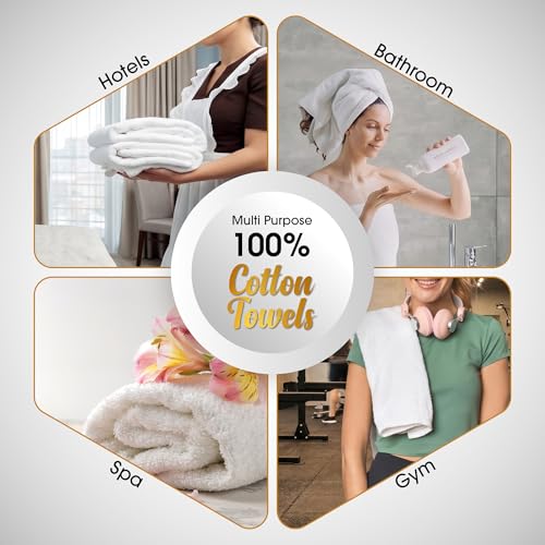 100% Cotton Washcloths 12x12 Inches, 600 GSM, Soft & Absorbent, Durable, Set of 200, Purple - color: Purple, size: Washcloth Set of 200