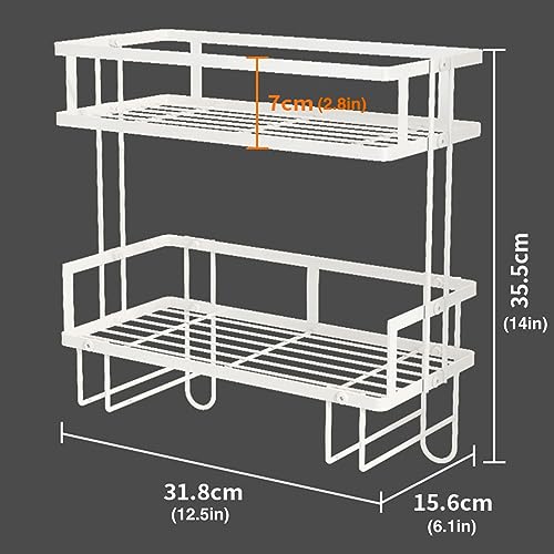 Over Toilet Storage Shelf, 2-Tier Over-The-Toilet Storage No Drilling Space Saver, Multifunctional Toilet Rack Over The Toilet Ladder Shelf,Black - color: Black