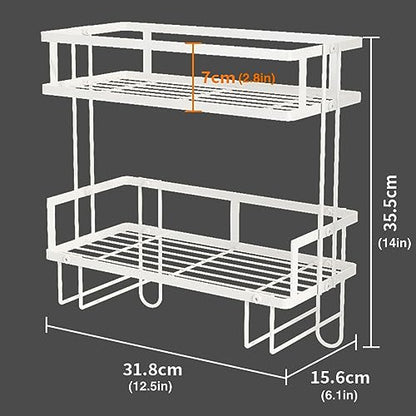 Over Toilet Storage Shelf, 2-Tier Over-The-Toilet Storage No Drilling Space Saver, Multifunctional Toilet Rack Over The Toilet Ladder Shelf,Black - color: Black