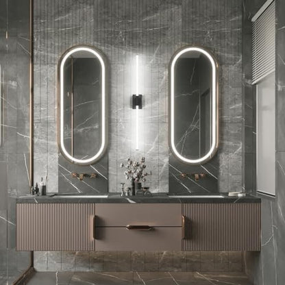 Ralbay 48inch Black Bathroom Vanity Lights Bar 36W Modern LED Matte Black Vanity Light Fixtures Over Mirror(5500K White Light) - color: Black, size: 48 inch