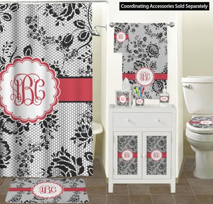 YouCustomizeIt Personalized Black Lace Finger Tip Towel - Full Print
