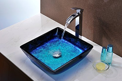 ANZZI Viace Rectangular Tempered Deco Glass Vessel Bathroom Sink In Blazing | Centerpiece For Any Counter The Series Is A Traditionally, Built With Premium, Long-Lasting Materials - style: AZ056
