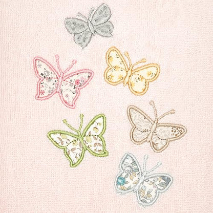 Frolic 4-Piece Luxury Towel Set, Calico Applique, Soft & Durable Turkish Cotton, Elegant Bathroom Ensemble, 2 Bath 2 Hand Towels, Blush - color: Blush, size: 2 Pcs Bath 2 Pcs Hand Towel