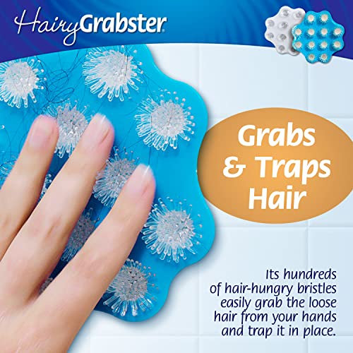 As Seen on Shark Tank Hair Shower Drain Hair Catcher, Hair Stopper Bathtub Drain Protector, & Catcher Drain Cover Alternative, Must-Haves HairyGrabster, 2 Pack, Blue - color: Blue, size: 2 Pack