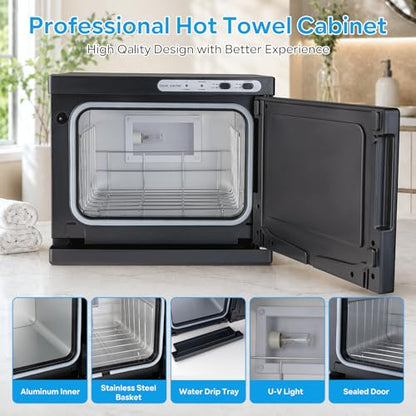 Hot Towel Warmer, 8L Professional Towel Warmer Cabinet, Hot Spa Small Towel Warmer Heating Use for Facial Spa Estheticians Massage Salon and Home