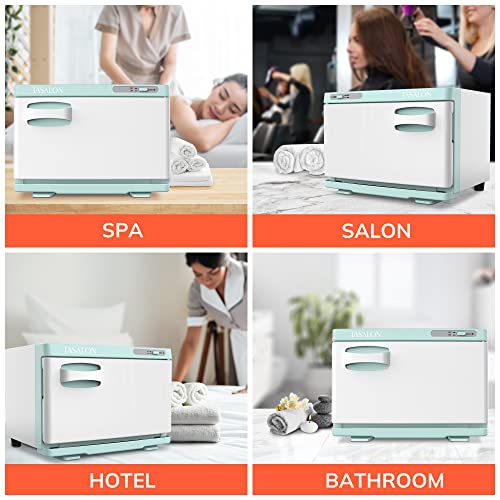 TASALON 8L Professional Hot Towel Warmer Cabinet, Use for Spa & Salon and Bathroom, Upgrade Fast Heating Aluminum Interior, Fits up to 24 Small Towels, White - color: WIHTE