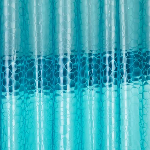 Bostofy Shower Curtain Liner,Waterproof Heavyweight 8g EVA Shower Liner with 3 Magnets and 12 Rustproof Metal Grommets, 72" W x 84" L - color: Blue Cube, size: 72"W x 84"L (Pack of 1)