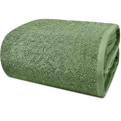 DAN RIVER Pack of 1 Jumbo Bath Sheet 40x80 Inches, Extra Large Quick Dry Bath Towels for Bathroom, Soft Absorbent Towels - Sage Green - color: Sage Green