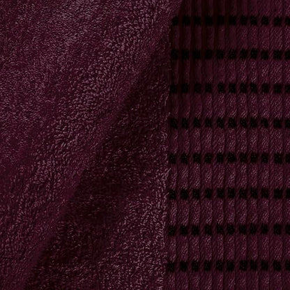 Ultra Soft 6 Pack Cotton Towel Set, Contains 2 Bath Towels 28x55 inch, 2 Hand Towels 16x24 inch & 2 Wash Coths 12x12 inch, Ideal Everyday use, Compact & Lightweight - Burgundy - color: Burgundy, size: 6 Pack Set